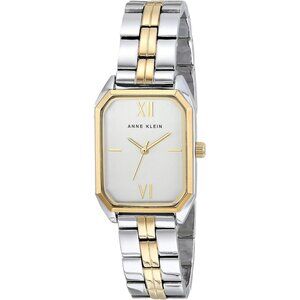 Women's Two Tone Stainless Steel Water Resistant Bracelet Adjustable Watch